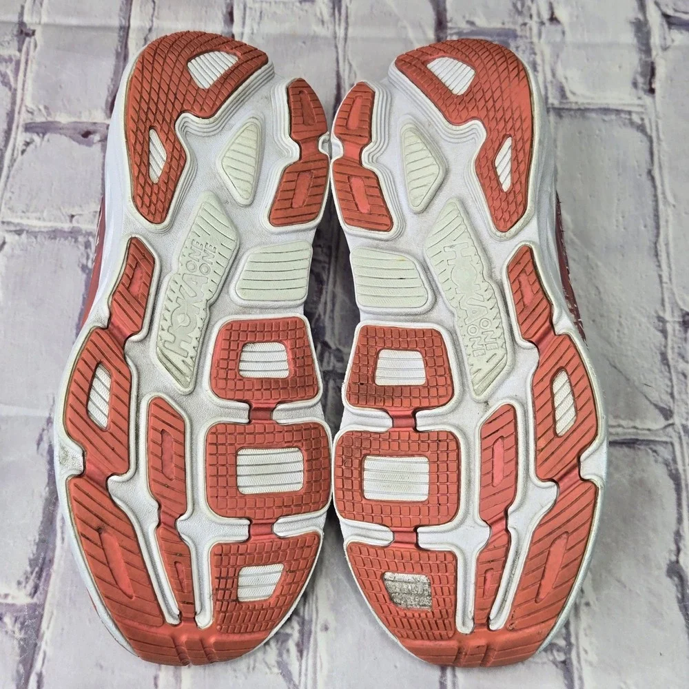 Hoka One One Bondi 6 Womens Sz 10 Running Athletic Shoes Mauve Orange Sneakers - Picture 9 of 10